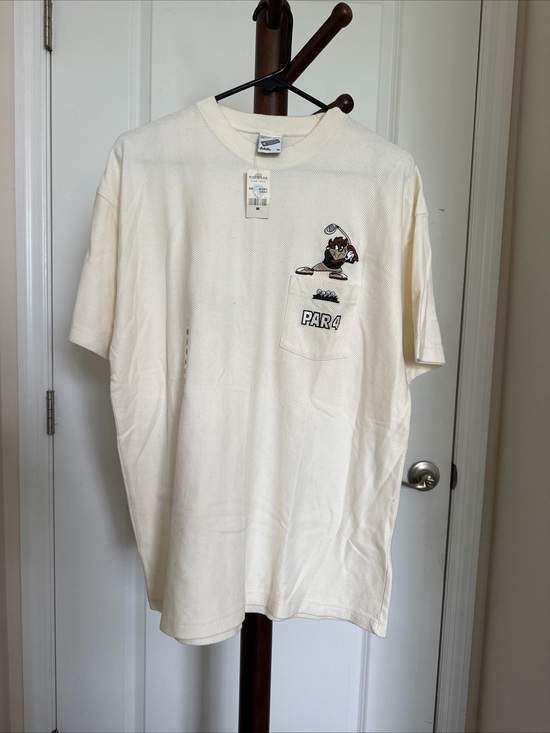 Warner Bros. Other - VTG Looney Tunes Taz Par 4 Graphic Pocket T-Shirt - NEW WITH TAGS